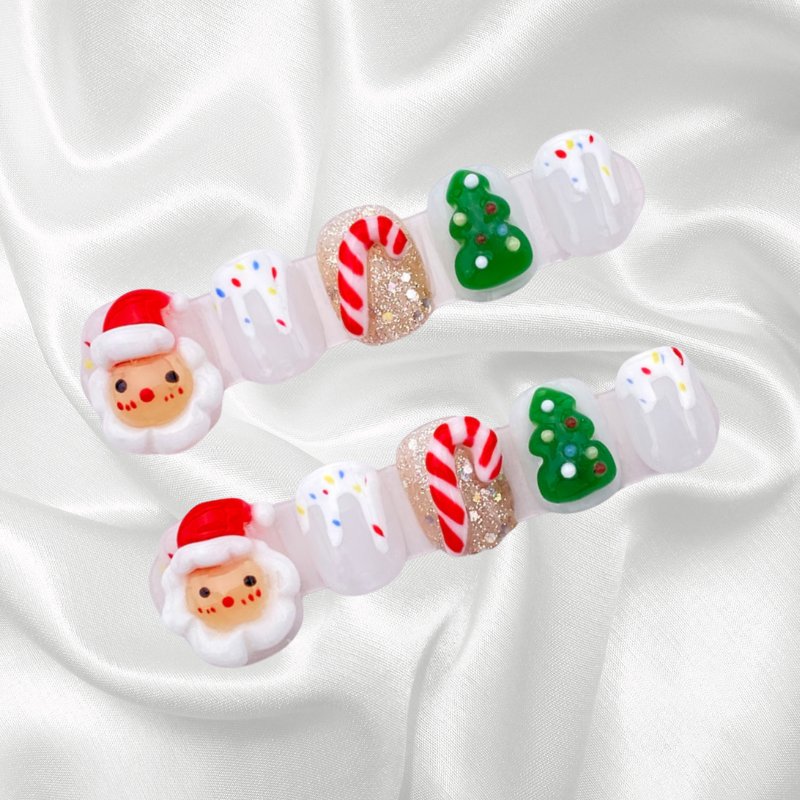 Christmas Press On Nails Short