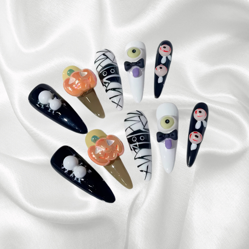 Cute Halloween Press On Nails