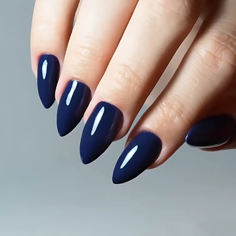 Navy Blue Press On Nails