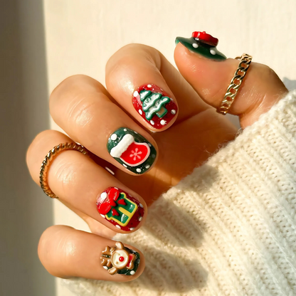 Press On Christmas Nails