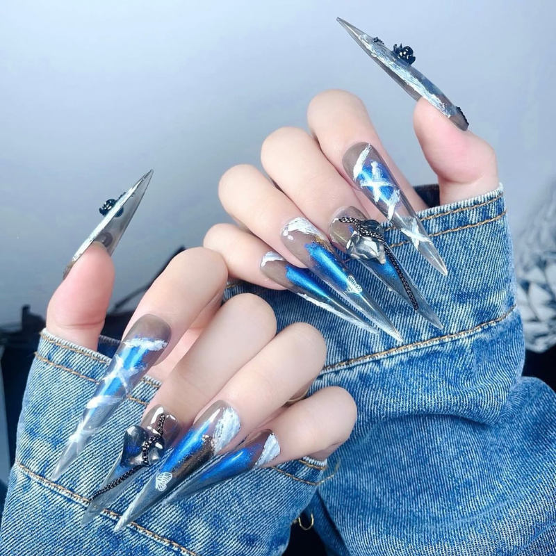 Press On Long Stiletto Nails