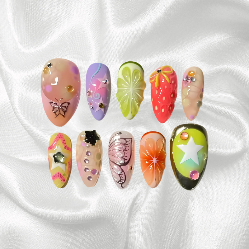 Butterfly press on nails