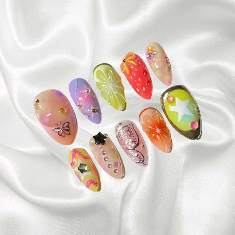 Butterfly press on nails