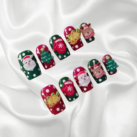 Christmas Acrylic Nails Press On