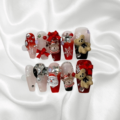 Christmas Design Press On Nails