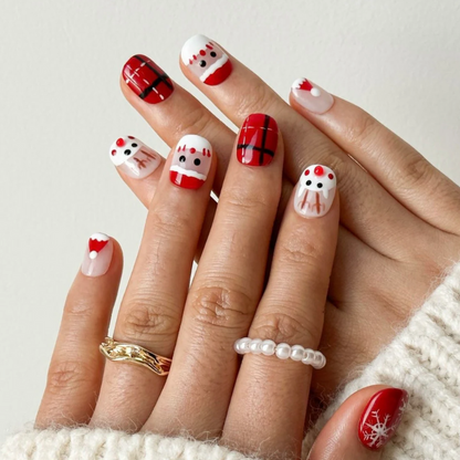 Cute Christmas Press On Nails