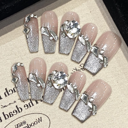 Glitter press on nails