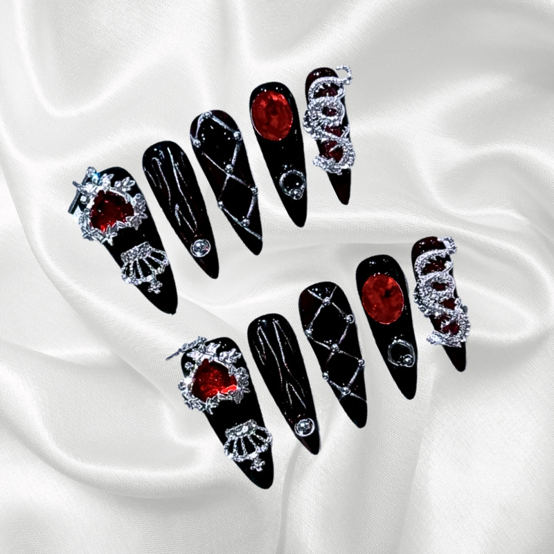 Goth press on nails