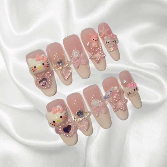 hello kitty press on nails