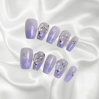 lavender press on nails