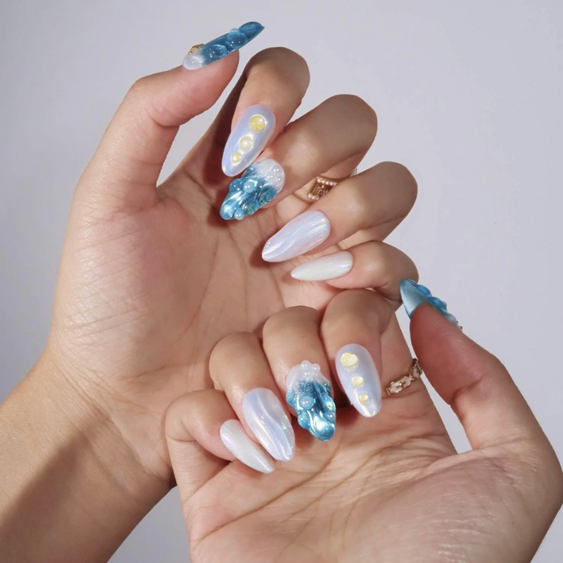 Mermaid Press On Nails