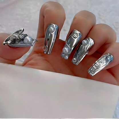 Metallic Press On Nails